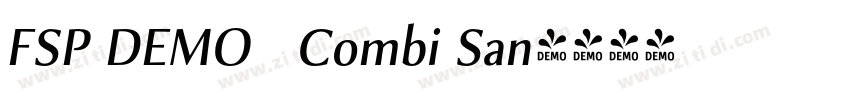 FSP DEMO   Combi San字体转换